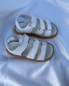Billy multi Velcro white & brown sandals