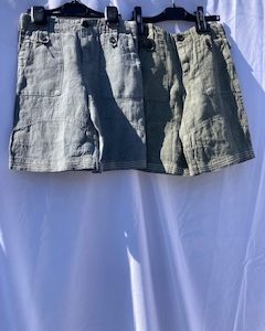 short linen gray