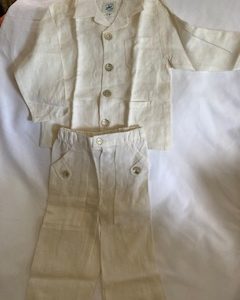 linen suit set Blanc valentine