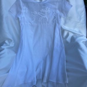 Charabia Greta robe manches courtes blanc special occasion