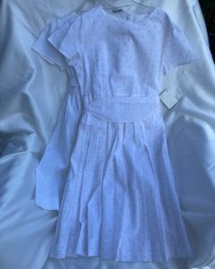 Crochette pink & white dress