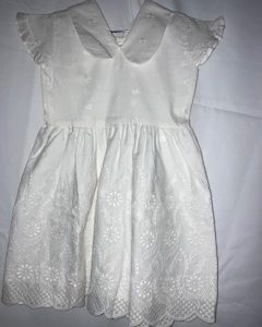 Embroidery white dress