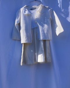 Igolfini hand knitted dress with Hand knitted cardigan