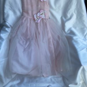 Illusion silk dress pink