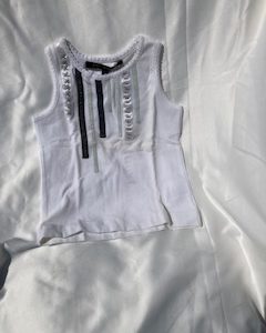 LAMAMBO tank white shirt