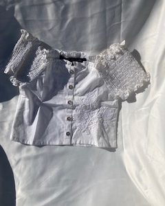 Lavoisier embroidery white shirt