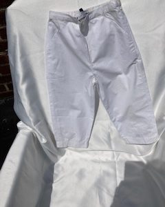 Lili Gaufrette Lacedoine white pant with bows in back of the legs