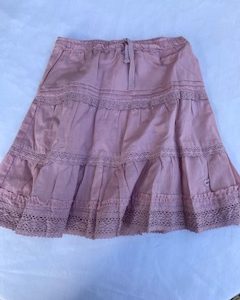 Lili gaufrette Lakid skirt color white & vieux rose