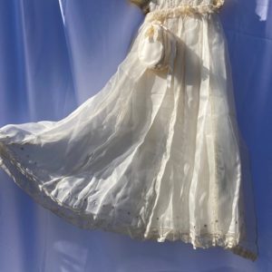 Long silk Christening gown