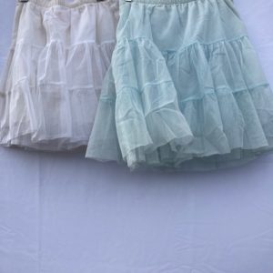 Repetto Seville skirt white & blue ciel