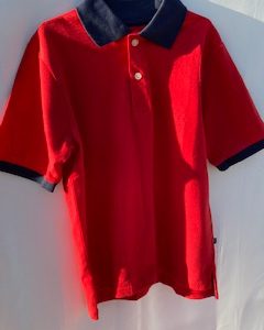 polo with contrast red